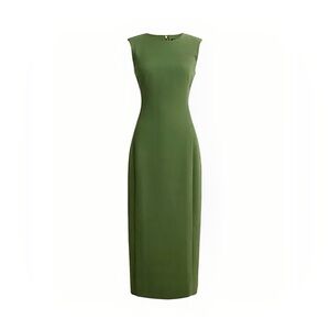 J. Crew Olive Green Sleeveless Midi Dress | NWT | NEW! | size 2